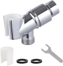 All Metal Handheld Shower Head Holder, Adjustable Shower Wand Holder Chrome