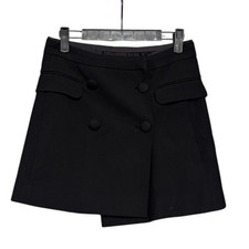 Zara Woman black double-breasted mini skirt