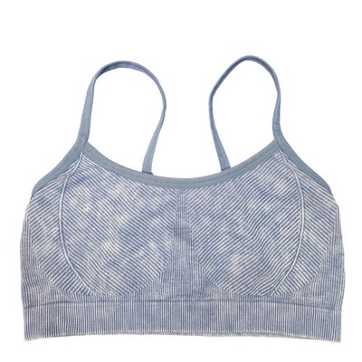 Womens Colsie Bralette Sports Bra Light Blue Ribbed Wireless Size Small 