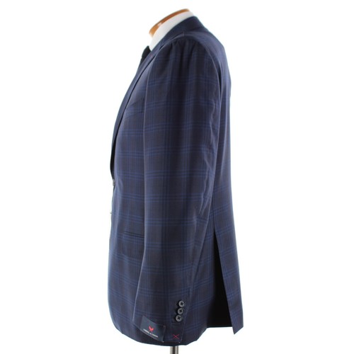 Cardinal of Canada NWT Wool Sport Coat Size 44R US In Blues Plaid - Picture 5 of 14