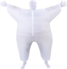 White Inflatable Costume Full Body Suit Halloween Christmas Costumes Fancy Dr...