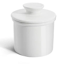 French Butter Dish - Butter Crock for Counter with Water Line for Fresh Sprea...