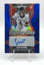 2025 Prizm Draft Picks - Xzavier Henderson Signing Day Blue Prizm /249 (AU, RC)