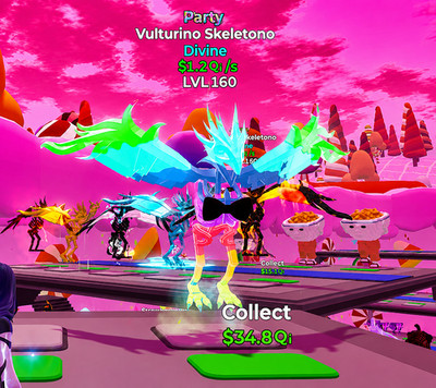 Party Vulturino Skeletono 1.2 Qi/s Go up for brainrot