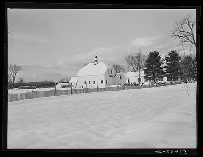 Fryeburg, Maine and vicinity. March, 1940. Small town and nearby farmland