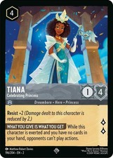 Tiana - Celebrating Princess 196/204 Rise of the Floodborn Super Rare NM Lorcana