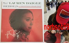 LAUREN DAIGLE SIGNED AUTOGRAPH BEHOLD A CHRISTMAS COLLECTION VINYL w/EXACT PROOF