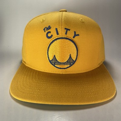 Golden State Warrior Hat Cap SnapBack Yellow The City Logo Hardwood Classics Men