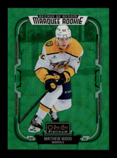 2025-26 O-Pee-Chee Platinum Emerald Surge #233 Matthew Wood Rookie #3/10