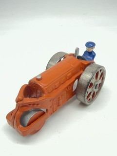 Vintage Restored Hubley Toy Die Cast Metal Diesel Steam Roller With Driver