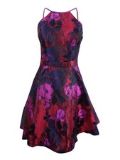 X By Xscape Women's Floral Brocade Fit & Flare Dress