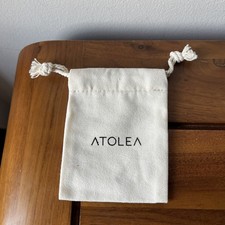 Atolea Jewellery Canvas Bag drawstring branded 8.5x11cm Necklace ring bracelet 