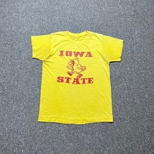 Vintage Iowa State Cyclones Kids T-Shirt Yellow Red Mascot Cy 70s 80s Baby Tee