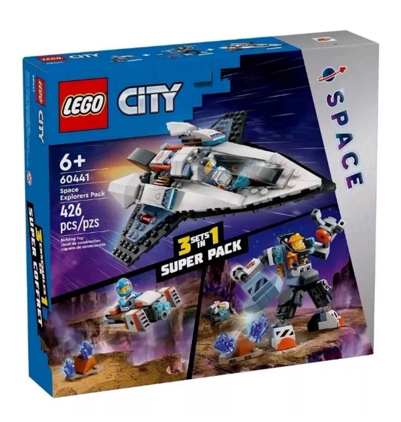 LEGO® City 60441 Set di esploratori spaziali Space Explorers Pack 3 Sets In 1