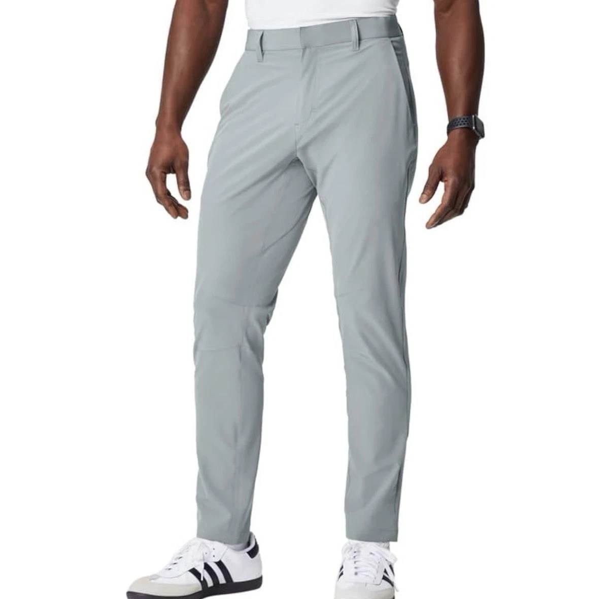 Fabletics The Only Pant Mens 30x30 Gray Khakis Water Resistant Stretch