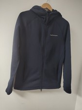 Peak Performance Chill Zip Hood Blue Fleece Lined Full Zip Hoodie Size M
