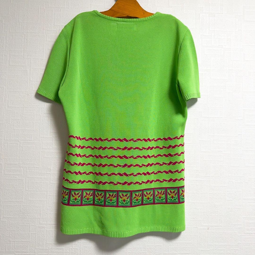 Autentica maglia estiva Saint Laurent manica corta colore verde taglia M donna