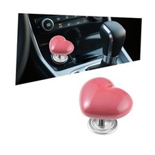 Car Push Start Button Cover, Heart Engine One Touch Start Stop Joystick, Pink