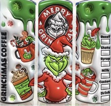 Merry Christmas Dr. Seuss Grinch 20oz Tumbler; Merry Grinchmas Trabel Mug Cup 8