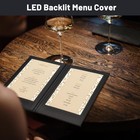 WeChef 4 Pack LED Backlit Menu Cover Leatherette Wine List Check Bill Holder — photo 3
