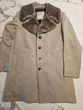 70s Vintage London Fog Trench Coat Faux Fur Lining And Collar Mens Size 38