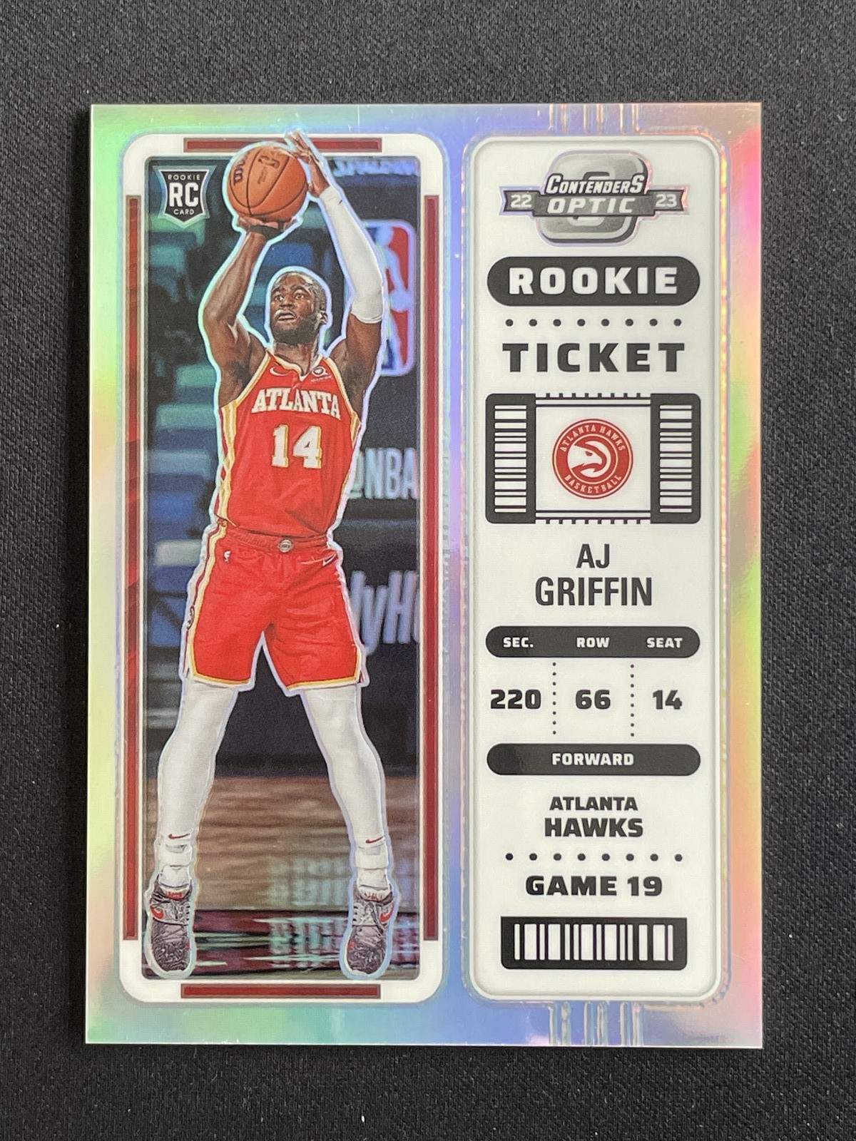 AJ Griffin 2022-23 Panini Contenders Optic Rookie Ticket Silver Prizm RC #11
