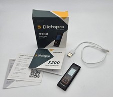 Dictopro X200 Digital Voice Recorder Manual Micro USB Portable Audio Device Used