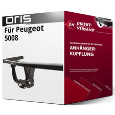 Für Peugeot 5008 I Typ 0U / 0E (Oris) Anhängerkupplung starr top