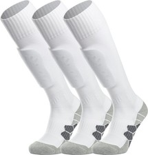 Youth Soccer Socks Boys Girls Knee High Team Sport Cushion Sock Long Tube Cot...