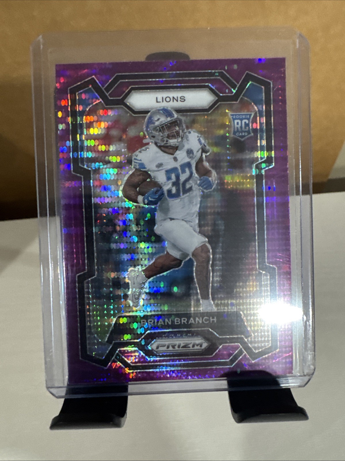 2023 Panini Prizm - Rookies Brian Branch #328 Purple Pulsar Prizm (RC)