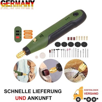 34 Tlgs Mini Dremel Multifunktionswerkzeug USB Akku für Mehrzweck Drehwerkzeug