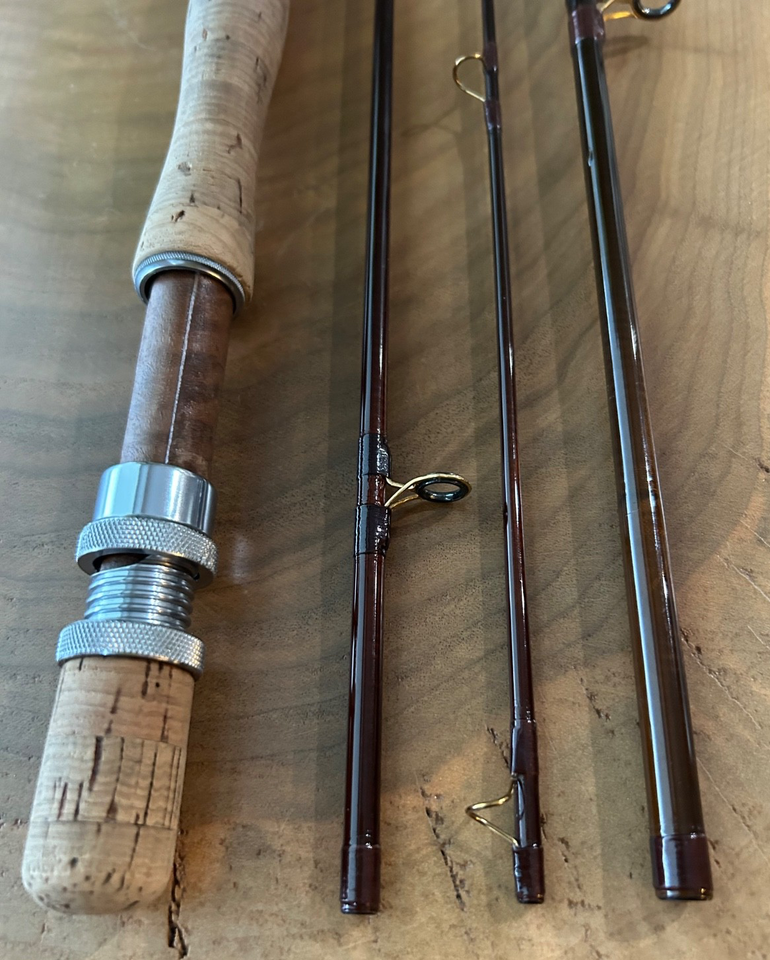 Custom-Built Glass Fly Fishing Rod 4 piece 9’ 5” 4/5/6wt Unknown Maker ...