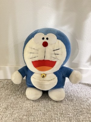 DORAEMON Plush Doll Size 19 Inch Original From Japan Pre Own Rare With Bell