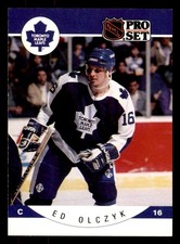  285 Ed Olczyk 16 Maple Leafs 1990 Pro Set Hockey Sports Trading Card 