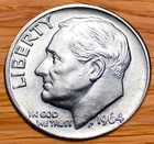 1964-D Roosevelt Dime (AU) 90% Silver