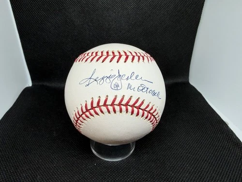 Reggie Jackson Autographed Rawlings OML Baseball Mr. October- R Jackson Hologram