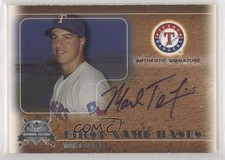 2005 Fleer National Pastime First Name Bases Silver /225 Mark Teixeira Auto 0c6