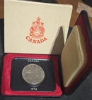 1972 Canada One Dollar .500 Silver Voyageur Canadian $1 Complete Package Unc.