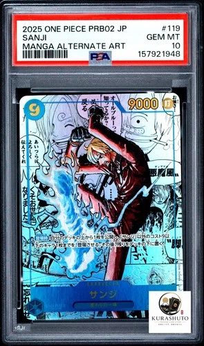 PSA 10 Sanji OP06-119 Manga Alt Art Comic Parallel One Piece Card Japanese 2025