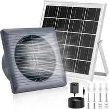 Solar Powered Exhaust Fan, 25W Solar Panel 8" High Speed Solar Powered Fans