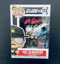 Sgt. Slaughter Autographed G.I. Joe Funko Pop Wrestling WWE/ JSA