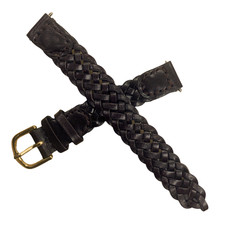12mm Braided Genuine Leather Watch Strap Replacement Band / Brown Colors