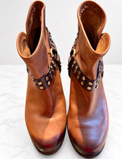UGG Leather Studded Darling Harness Ankle Boo...