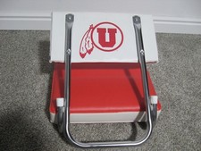 Vintage 90's Official UTAH UTES Cushioned Folding Stadium Bleacher Seat Chair
