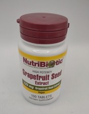 Nutribiotic GSE Grapefruit Seed Extract 125 mg 100 Tablets 2/2028 High potency