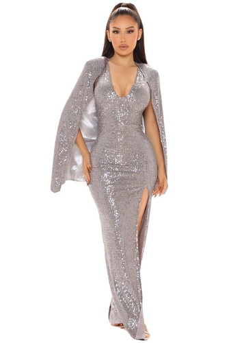 Buy Fashion Nova High Class Sequin Maxi 
