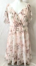 Jenny Yoo Collection Isabel Cocktail Pastel Colors ChiffonFit & Flare Dress Sz 0
