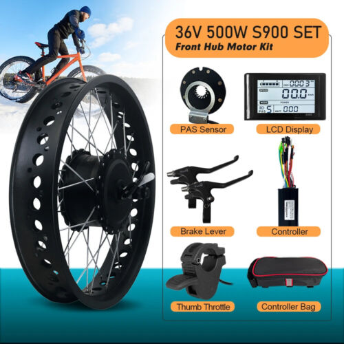 36V 48V 500W Snow Electric Fat Bike 4.0 Tyre Gear Front Hub Motor Wheel - Picture 33 of 34