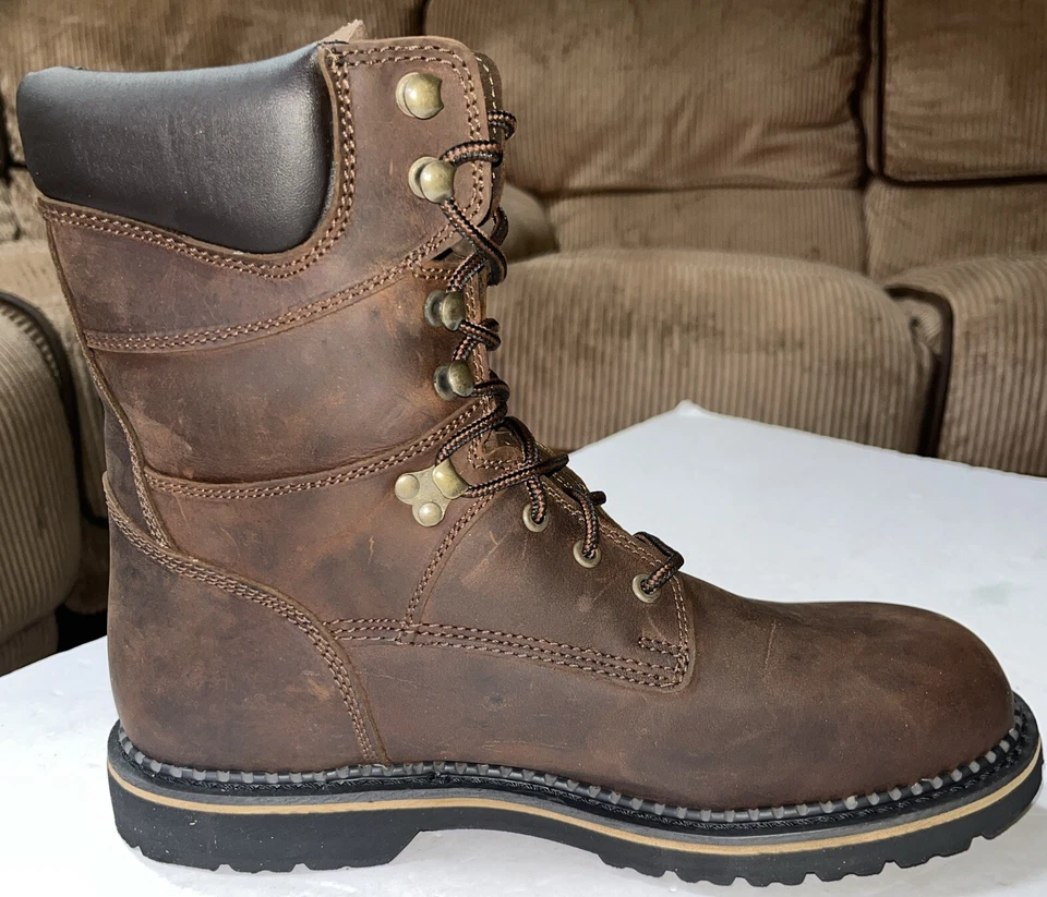 McRae Industrial MR88144 Hombres Cuero Marrón Puntera de Acero Botas de Seguridad 11.5M NUEVAS Foto 3 de 4