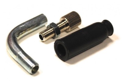 Kit Complet Guide Câble Carburateur Dellorto SHA - Coude + Vis + Caoutchouc + Écrou Moto Mobylette Scooter 50cc